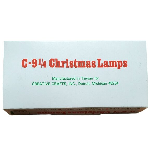 New C-9 1/4 Christmas Lamps Blue Replacement Light Bulbs Intermediate Base VTG - Picture 3 of 4